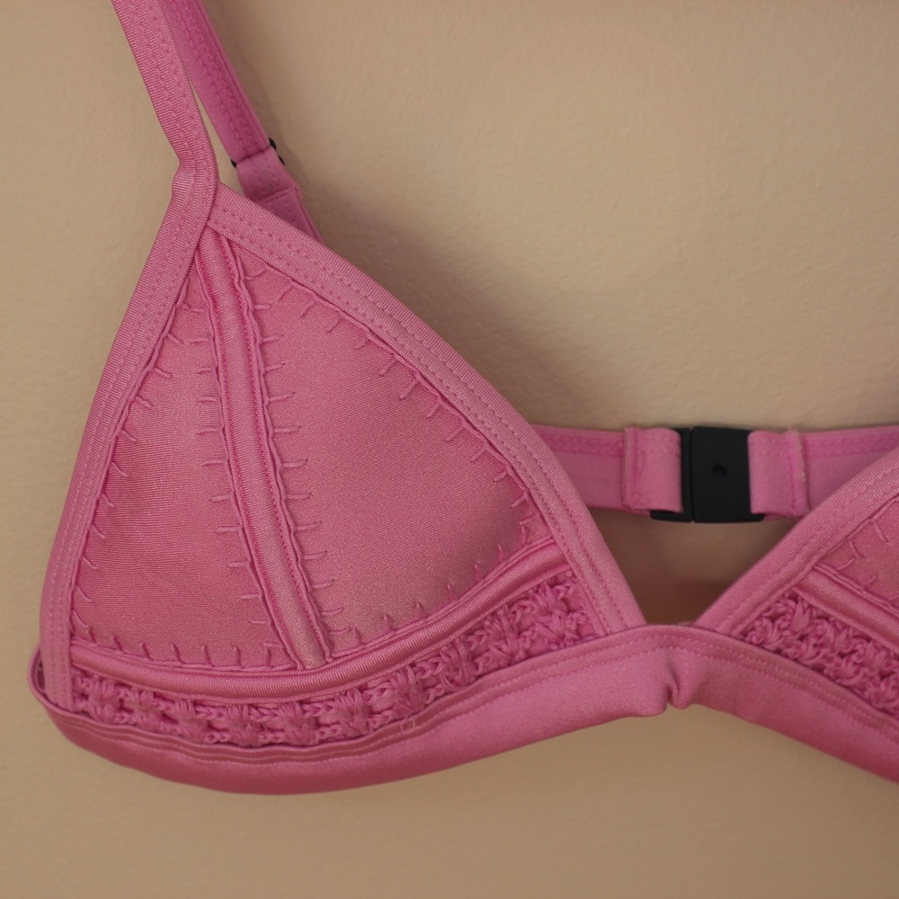 TRIANGL BIKINI TOP PINK